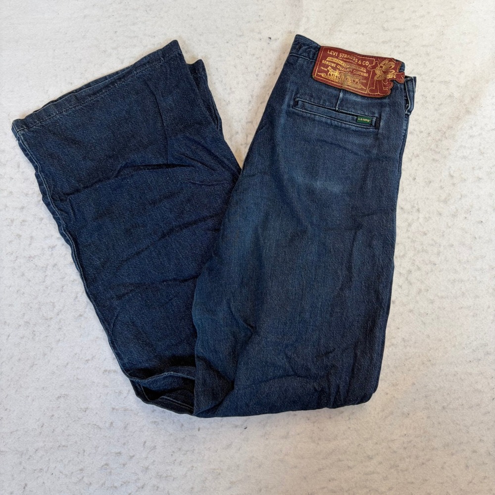 Levis x Felix the Cat High Loose Jeans Womens 28 Blue Pleated Wide Leg Denim